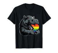 Drapeau LGBTQ+ Rhino Heart LGBTQ Progressive Pride LGBT T-Shirt