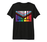 Drapeau LGBTQI Love Wins Pride Month T-Shirt Haut de Gamme