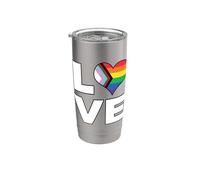 Drapeau LGBTQI Mois de la fierté de l'amour Gobelet isotherme en acier inoxydable double paroi