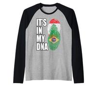 Drapeau libanais et brésilien mélange ADN Patrimoine Manche Raglan