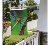 Drapeau libellule 61 x 91 cm pour extérieur et intérieur - Pour le printemps, l'été, l'automne, l'hiver - Drapeaux de jardin avec œillets verticaux double face pour décorations de cour