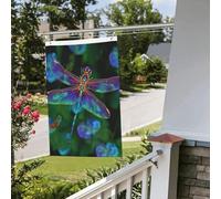 Drapeau libellule 61 x 91 cm pour extérieur et intérieur - Pour le printemps, l'été, l'automne, l'hiver - Drapeaux de jardin avec œillets verticaux double face pour décorations de cour