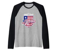 Drapeau Liberia Since 1847 Bouclier Patriotique Liberian Pride Manche Raglan