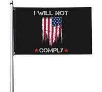 Drapeau Liberté Médicale Je Ne M'Y Conformerai Pas Drapeau Militaire Lavable Personnalisés Bannière, Pour Jardin, Balcon, D'Intérieur, 90x150cm