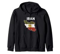 Drapeau Libre Iran Lion et Soleil - Symbole du Patrimoine Perse Sweat à Capuche