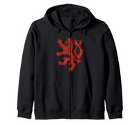 Drapeau Lion Double Face Bohême Armes Rouge Sweat à Capuche
