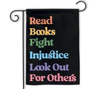 Drapeau Lire des livres Lutte sociale Patio 30x45cm | Bannière résistant pelouse drapeaux pour Toutes les saisons extérieure Porche