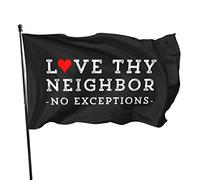 Drapeau Love Thy Neighbor No Exceptions Falg 9,6 x 1,5 m - Décorations extérieures - Bannière de jardin, ferme, cour - Drapeaux décoratifs