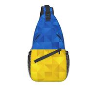 Drapeau Low Poly Ukraine, Sac à bandoulière