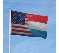 Drapeau luxembourgeois Intersect America Flag 3x5 Ft Banner Polyester Seasonal Double Sided Garden Flag Outdoor Home Yard Festival Decor Flags