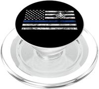 Drapeau maçonnique de Police Bleu PopSockets PopGrip pour MagSafe