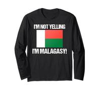 Drapeau Madagascar avec Inscription « I'm Not Yelling » Manche Longue