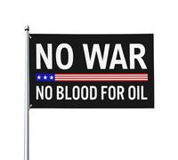 Drapeau « Maduro Venezuela : Pas de guerre, pas de sang pour le pétrole » (90 x 150 cm) pour la décoration de la maison, du jardin et de la cour