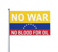 Drapeau « Maduro Venezuela : Pas de guerre, pas de sang pour le pétrole » (90 x 150 cm) pour la décoration de la maison, du jardin et de la cour
