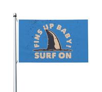 Drapeau Maison Ailerons En L'Air, Bébé, Surfez ! Bannières Suspendre Imprimé Drapeaux Pour Fêtes Porte Plage 90X150Cm