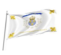 Drapeau Maison Armée Catholique Et Royale De Vendée Bannière Cour Éclatantes Avec Œillets Drapeaux Pour Événement Intérieure Plage 152X90Cm