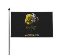 Drapeau Maison Cité Du Vatican Roses Du Vatican Bannières Avec Œillets Double Face Drapeau De Festival Pour Extérieure Chambres Plage 90X150Cm