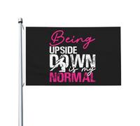 Drapeau Maison Être À L'Envers, C'Est Ma Normalité Bannières Imprimé Double Face Drapeau De Cour Pour Ferme Clubs Porte 90X150Cm