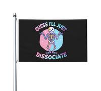 Drapeau Maison Je Vais Simplement Me Dissocier Décoration Bannière Imprimé Avec Œillets Drapeau De Cour Pour Fêtes Clubs Extérieure 90X150Cm