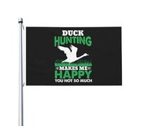 Drapeau Maison La Chasse Aux Canards Me Rend Heureux, Pas Tellement Pour Toi. Bannières Décoratif Suspendre Drapeau De Cour Pour Dortoirs Accessoires Vacances 90X150Cm
