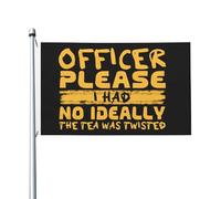 Drapeau Maison Officier, Je Vous En Prie, Je N'Avais Aucune Idée. Idéalement, Le Thé Était Tordu. Bannières Éclatantes Avec Œillets Drapeau De Cour Pour Événement Porte Fêtes 90X150Cm