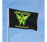 Drapeau Maison Sensibilisation Au Nanisme Décoration Bannière Suspendre Durable Drapeaux Pour Extérieure Accessoires Intérieure 90X150Cm