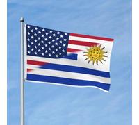 Drapeau Maison Uruguay Vintage, Amérique Uruguayenne Bannière Double Face Avec Œillets Drapeau Pour Fêtes Clubs Intérieure 152X90Cm