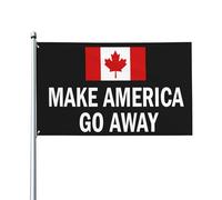 Drapeau « Make America Go Away » 3 x 5 - Canada à vendre, panneau de jardin, bannière de jardin avec œillets