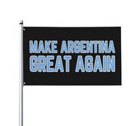 Drapeau « Make Argentina Great Again » 3 x 5 - Bannière extérieure amusante avec œillets en laiton pour décoration politique