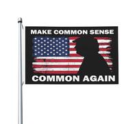 Drapeau « Make Common Sense Common Again » 3 x 5 pi, double face, pour extérieur, bannière pour maison, tapisserie « Make Common Sense Common Again » pour l'université.