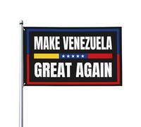 Drapeau « Make Venezuela Great Again » (Rendre sa grandeur au Venezuela) - Bannière de jardin 3x5 (90x150 cm) - Face simple