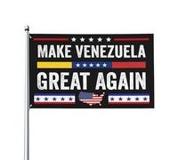 Drapeau « Make Venezuela Great Again » (Rendre sa grandeur au Venezuela) - Bannière de jardin 3x5 (90x150 cm) - Face simple