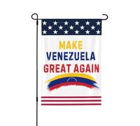 Drapeau « Make Venezuela Great Again » (Rendre sa grandeur au Venezuela) - Petit drapeau de jardin double face (30 x 45 cm)