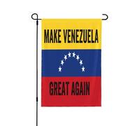 Drapeau « Make Venezuela Great Again » (Rendre sa grandeur au Venezuela) - Petit drapeau de jardin double face (30 x 45 cm)