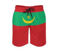 Drapeau malaisien Short de Bain pour Homme avec Doublure en Maille - Séchage Rapide, avec Poches - Idéal pour la Plage, la Course et Le Sport