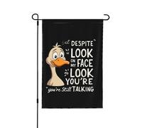 Drapeau Malgré Ma Mine Déconfite, Tu Parles Encore Comme Un Canard Drapeau Militaire Personnalisés Couleurs Resistant Exterieur Bannière, Pour D'Intérieur, Les Défilés, Les Bureaux, 30x45cm