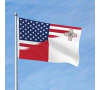 Drapeau Maltese Américaine Vintage Bannière Durable Double Face Drapeau Maison Pour Clubs Plage Événement 152X90Cm