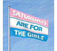 Drapeau Man Cave Bar Saturdays Are For The Girls - Décoration de campagne - Panneaux d'automne pour porche (152 x 244 cm)