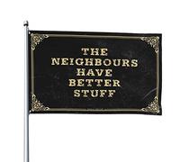 Drapeau « Man Cave Bar The Neighbours Have Better Stuff » pour chambre de fille et garçon (30 x 45 cm)