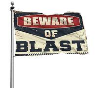 Drapeau « Man Cave Rules Beware of Blast » - Drapeau de jardin cool pour chambre de fille (30 x 45 cm)