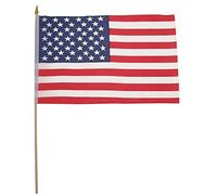 Drapeau, manche bois, 30x45 cm, Motive:USA