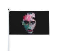 Drapeau Marilyn Music Manson - Décoration murale à suspendre - Pour extérieur, intérieur, jardin, dortoir d'automne - 0,9 x 1,5 m