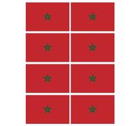 Drapeau Maroc (8 Fois 9.5x6.3cm) - Sticker/Autocollant