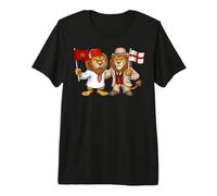 Drapeau Maroc Angleterre Royaume-Uni Britanniques marocaines T-Shirt Haut de Gamme