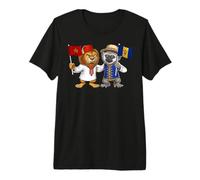 Drapeau Maroc Barbade Origines marocaines et barbadiennes T-Shirt Haut de Gamme