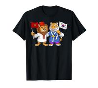 Drapeau Maroc Corée du Sud Racines marocaines Fier héritage T-Shirt