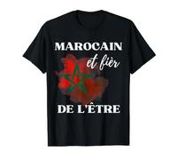 Drapeau Maroc Marocain et feu de l'être Maroc T-Shirt Graphique avec Valeur