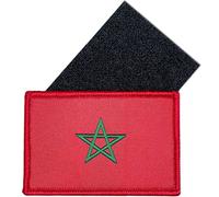 Drapeau Maroc Petit Patch velkro - Patchs brodés pour Vêtements - Patchs de Pays pour sacs à dos - Ecusson Maroc 75 x 50 mm