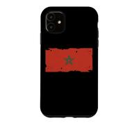 Drapeau Maroc Textless Maroc Pride Muted Retro Grunge Coque pour iPhone 11