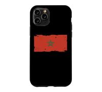 Drapeau Maroc Textless Maroc Pride Muted Retro Grunge Coque pour iPhone 11 Pro